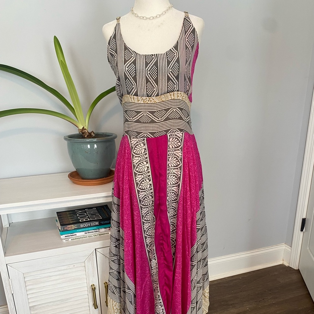 Made in India Silk Blend Maxi Dress - One Size - NWT